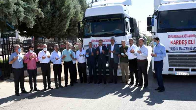 Selden Etkilenen Kastamonu İçin Adıyaman’dan Yardım Tırları Yola Çıktı