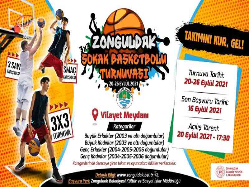 Zonguldak’ta 3×3 Sokak Basketbolu Turnuvası heyecanı başlıyor